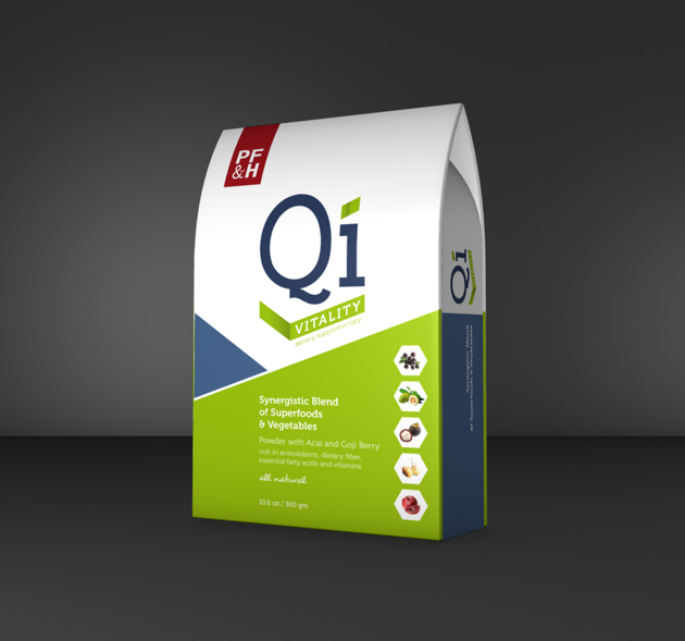 QI Vitality. Logo, Packaging & 3D Preview